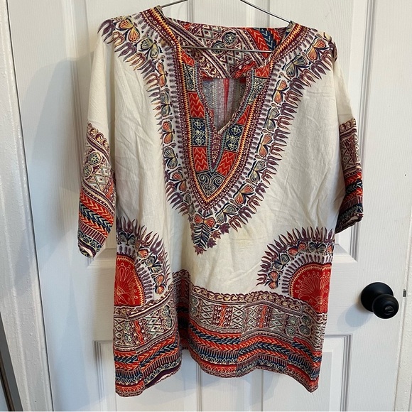 Vintage Red and White Tunic Top - Picture 1 of 5